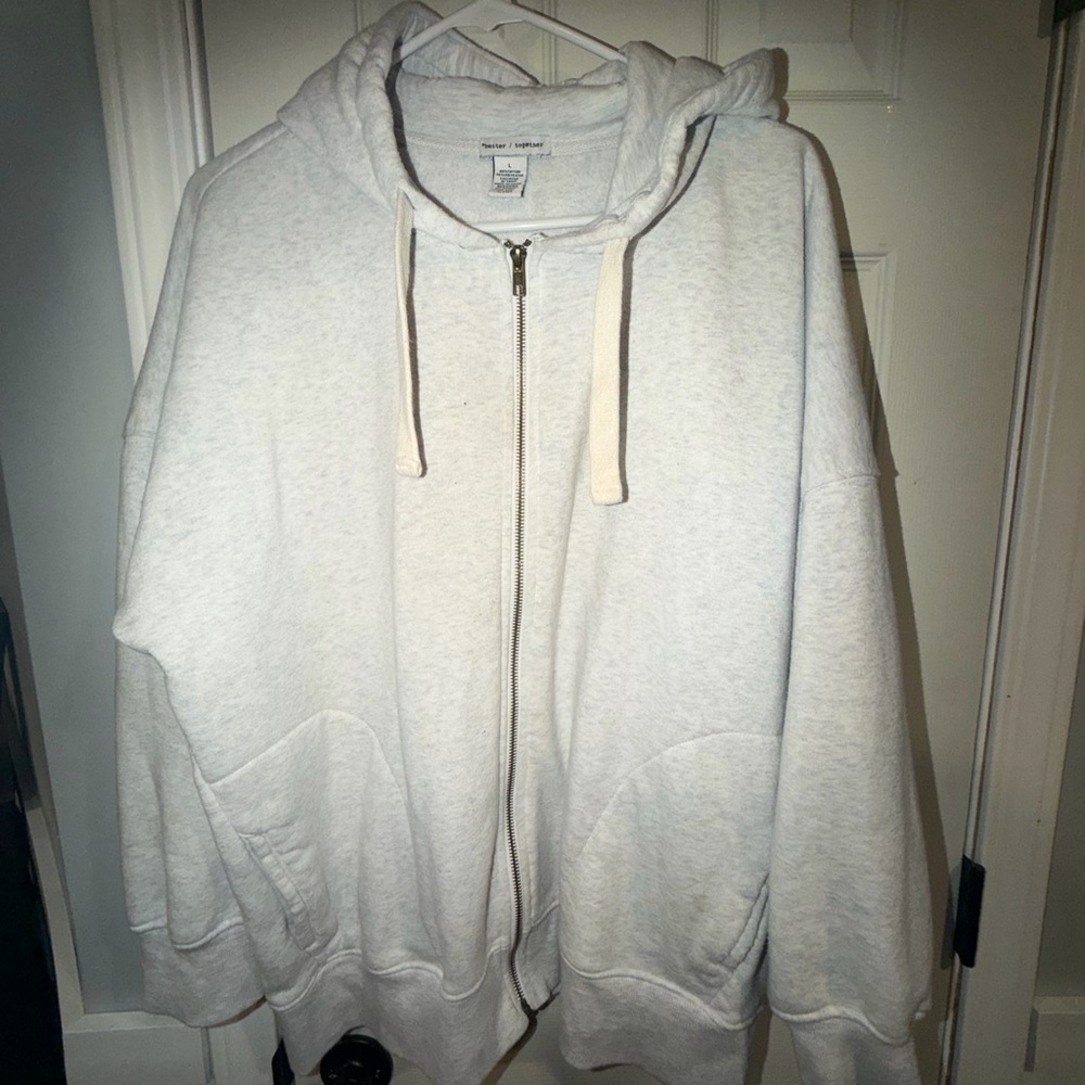 Gray Zip-Up Hoodie